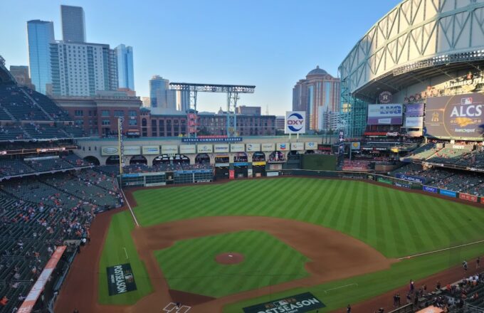Daikin Park (formerly Minute Maid Park) stadium in Houston