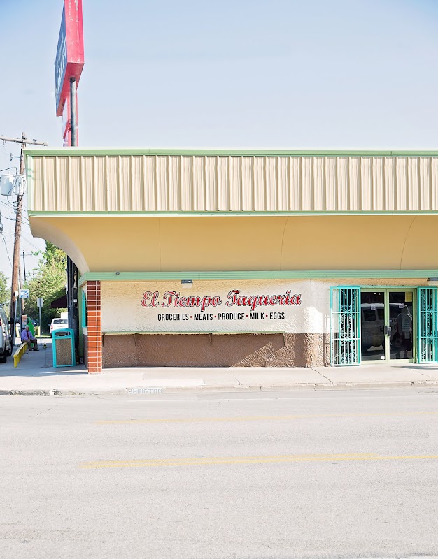 Exterior of El Tiempo Taqueria on Washington Avenue in Houston