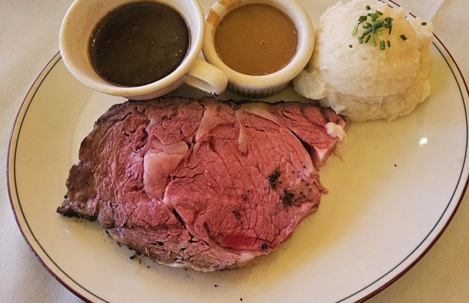 Steak entrée at Laurenzo's restaurant in Houston